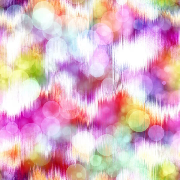 Nahtlose siebziger Jahre Krawatte Farbstoff Bokeh Textur. Hippie Sommer Repeat Hintergrund mit tintengefärbtem Effekt. — Stockfoto