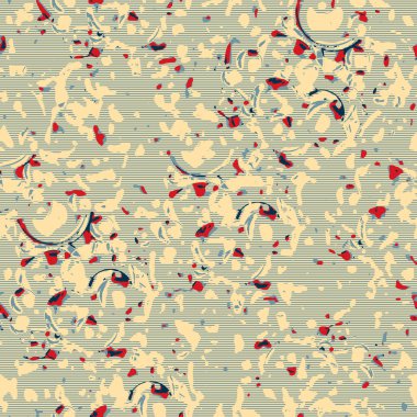 Eğlenceli sarı, kırmızı, soyut, dikişsiz doku. Modern retro-yüzme her yerde moda. Sahilde yaşam yastığı kaplaması ya da sahil evi kumaş arka planı. Yüksek kalite jpg batik swatch.