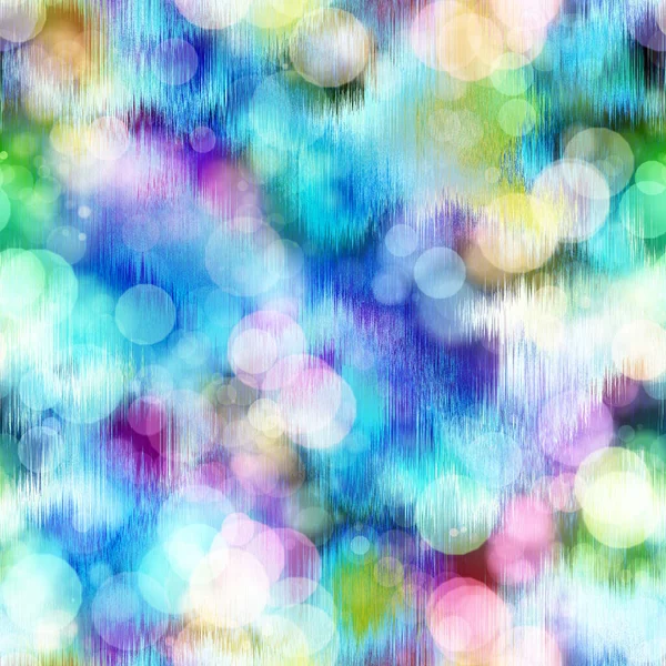 Seamless seventies tie dye bokeh texture. Hippie summer repeat background with ink dyed effect. — Stock Photo, Image