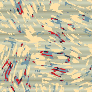 Eğlenceli sarı, kırmızı, soyut, dikişsiz doku. Modern retro-yüzme her yerde moda. Sahilde yaşam yastığı kaplaması ya da sahil evi kumaş arka planı. Yüksek kalite jpg batik swatch.