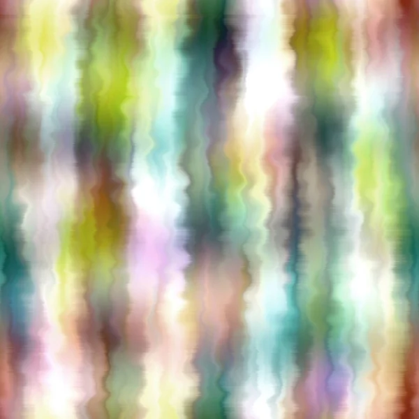 Blödning vertikal rand sommar slips färgämne batik strand slitage mönster. Sömlös variegerad lutning utrymme färgade shibori effekt. Tvättas ut måleri trendiga mode tryck bakgrund. — Stockfoto