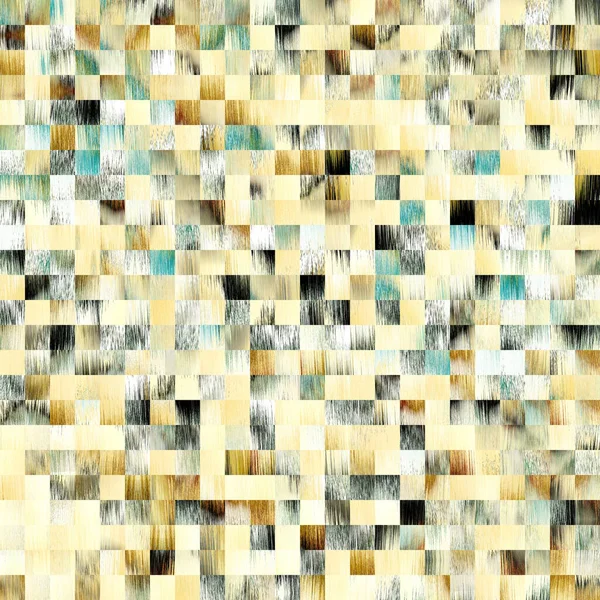 Optisk låg poly pixel rutnät färgämne suddig konsistens bakgrund. Sömlös bortspolad geometrisk ombre effekt. 80-tals stil retro fyrkantig form mönster. Hög upplösning funkig strand bära mode textil kakel. — Stockfoto