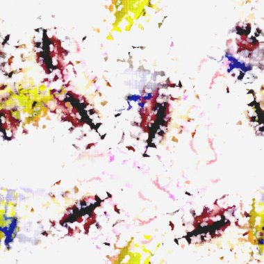 Dağınık yaz kravatlı batik plaj desenli. Kusursuz renkli lekeli uzay boyalı efekt modayı. Yumuşak döşenmiş arka plan yıkanmış. 