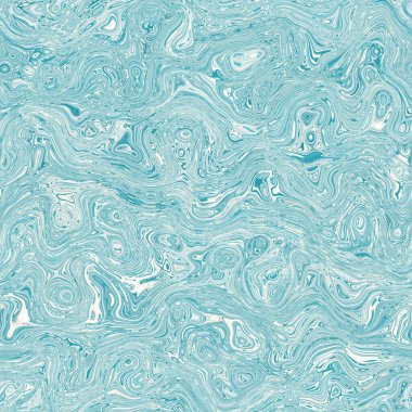 Ege mavisi benekli girdap mermer denizcilik dokusu arka planı. Yaz kıyı yaşam tarzı ev dekorasyonu. Sıvı mavi su akış efekti tekstil dikişsiz desen boyadı.