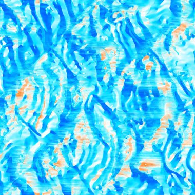 Dalgalı yaz boyası arka planı. Plaj mayosu için farklı renk karışımı, modaya uygun moda baskı. Boho dijital suluboya efekti damlatıyor. Yüksek çözünürlüklü, kusursuz desen materyali.