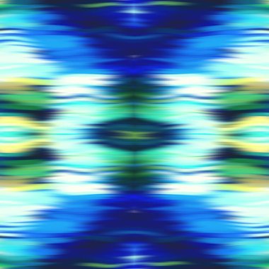 Optik kravat boyası kaleydoskop bulanık doku arka planı. Kusursuz simetri ombre etkisi geçti. 80 'lerin stili eski geometrik ayna deseni. Yüksek çözünürlüklü funky plaj giyin moda tekstili