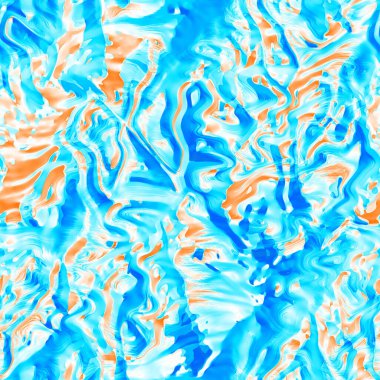 Dalgalı yaz boyası arka planı. Plaj mayosu için farklı renk karışımı, modaya uygun moda baskı. Boho dijital suluboya efekti damlatıyor. Yüksek çözünürlüklü, kusursuz desen materyali.