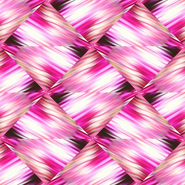 Optische glitch driehoek bindmiddel geometrische textuur achtergrond. Naadloze vloeistofstroom effect patchwork rooster materiaal. Moderne natte wasachtige bonte vloeistof wazig patroon. — Stockfoto