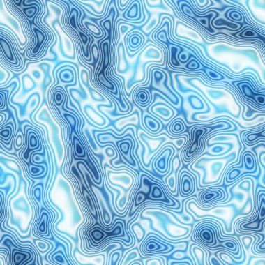 Yumuşak blu su birikintisi dikişsiz doku deseni. Taze organik ıslak havuz havuzu. Girdap mavisi bozulma bulanıklığı. Yazın plaj tasarımı için dalgalı dekor çizimi. 