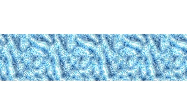 Doux modèle de bordure de flaque d'eau blu. Frais organique humide piscine goutte bordure fond garniture. Tourbillon ombre bleu dégrader bande de ruban flou. Illustration de décor ondulé pour la bannière de conception de plage d'été. — Photo