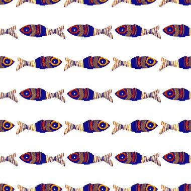 Çiçekli sardalya festivali kusursuz desenli. Stilize suluboya Aziz Anthony parti çiçeği balık efekti. Yaz yemekleri geçmişi. Garip Lizbon el yapımı gıda festivalinin izole tasarımı.