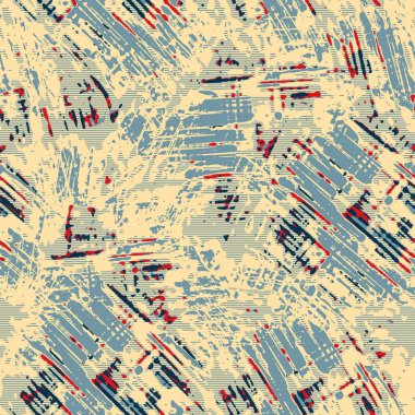 Eğlenceli sarı, kırmızı, soyut, dikişsiz doku. Modern retro-yüzme her yerde moda. Sahilde yaşam yastığı kaplaması ya da sahil evi kumaş arka planı. Yüksek kalite jpg batik swatch.