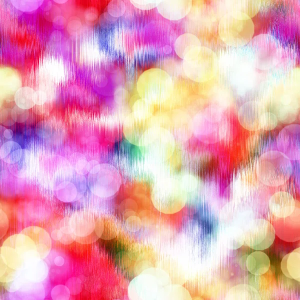 Seamless seventies tie dye bokeh texture. Hippie summer repeat background with ink dyed effect. — Stock Photo, Image