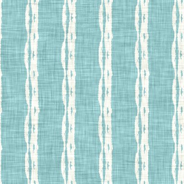 Ege deniz mavisi çizgili desenli keten desenli arka plan. Yazlık yaşam tarzı ev dekorasyonu efekti. Deniz yeşili yıkama grunge dalga çizgisi bulanık. Dekoratif tekstil dikişsiz desen
