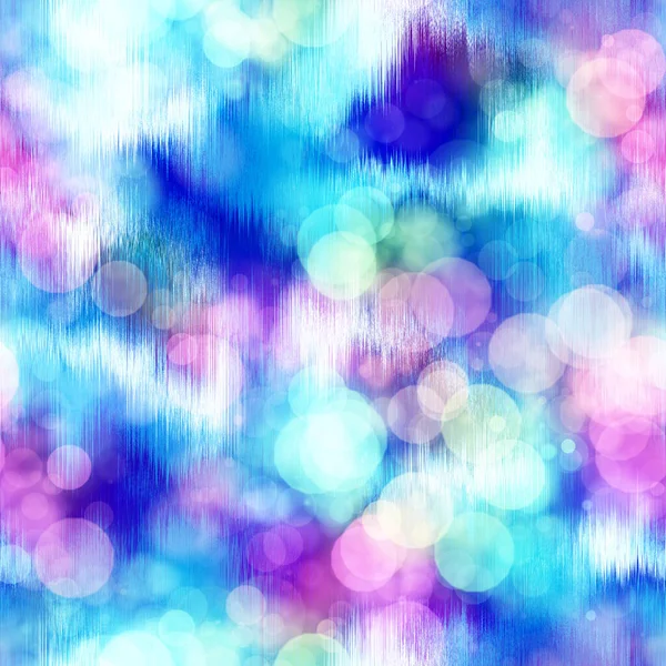 Seamless seventies tie dye bokeh texture. Hippie summer repeat background with ink dyed effect. — Stock Photo, Image