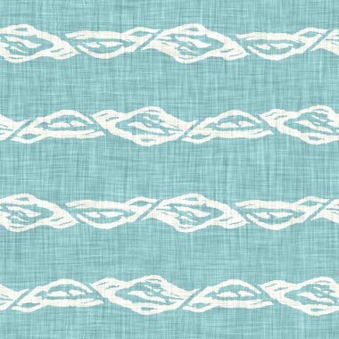 Ege deniz mavisi çizgili desenli keten desenli arka plan. Yazlık yaşam tarzı ev dekorasyonu efekti. Deniz yeşili yıkama grunge dalga çizgisi bulanık. Dekoratif tekstil dikişsiz desen