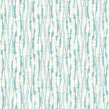 Ege deniz mavisi çizgili desenli keten desenli arka plan. Yazlık yaşam tarzı ev dekorasyonu efekti. Deniz yeşili yıkama grunge dalga çizgisi bulanık. Dekoratif tekstil dikişsiz desen