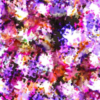 Dağınık yaz kravatlı batik plaj desenli. Kusursuz renkli lekeli uzay boyalı efekt modayı. Yumuşak döşenmiş arka plan yıkanmış. 