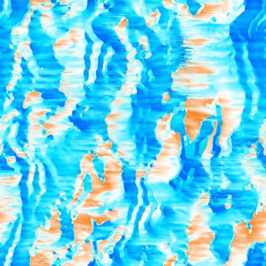 Dalgalı yaz boyası arka planı. Plaj mayosu için farklı renk karışımı, modaya uygun moda baskı. Boho dijital suluboya efekti damlatıyor. Yüksek çözünürlüklü, kusursuz desen materyali.