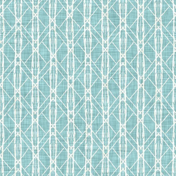 Ege deniz mavisi çizgili desenli keten desenli arka plan. Yazlık yaşam tarzı ev dekorasyonu efekti. Deniz yeşili yıkama grunge dalga çizgisi bulanık. Dekoratif tekstil dikişsiz desen