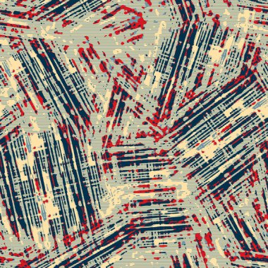 Eğlenceli sarı, kırmızı, soyut, dikişsiz doku. Modern retro-yüzme her yerde moda. Sahilde yaşam yastığı kaplaması ya da sahil evi kumaş arka planı. Yüksek kalite jpg batik swatch.