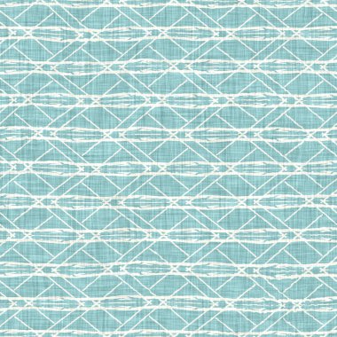 Ege deniz mavisi çizgili desenli keten desenli arka plan. Yazlık yaşam tarzı ev dekorasyonu efekti. Deniz yeşili yıkama grunge dalga çizgisi bulanık. Dekoratif tekstil dikişsiz desen