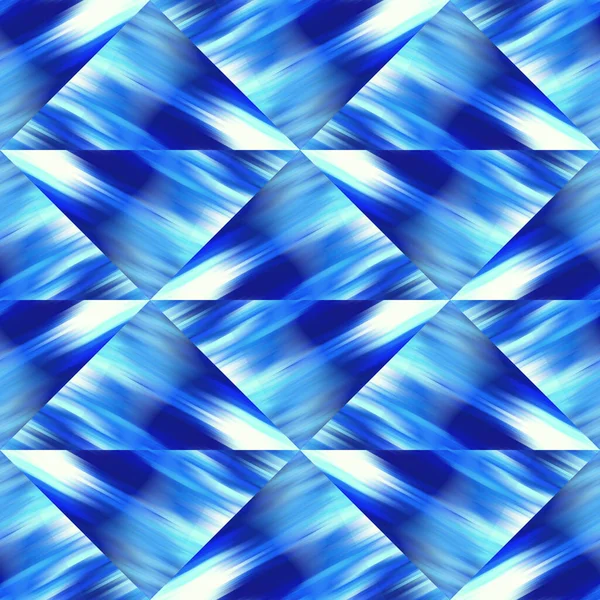 Optische glitch driehoek bindmiddel geometrische textuur achtergrond. Naadloze vloeistofstroom effect patchwork rooster materiaal. Moderne natte wasachtige bonte vloeistof wazig patroon. — Stockfoto