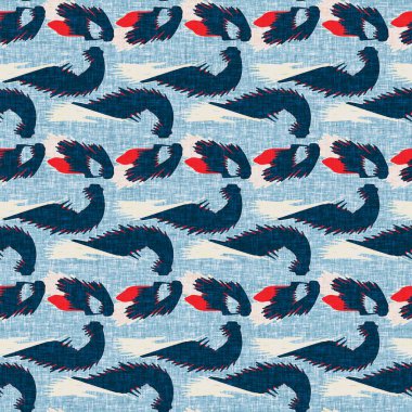 İndigo mavisi yatay kırık çizgili, denizdeki pürüzsüz desen. Modern deniz hattı çizgili denizci baskısı. Klasik Nantucket kumaş tarzı. Yaz deniz dekoru. Hazırsı erkeksi moda baskısı.