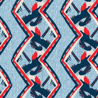 İndigo mavisi dikey kırık çizgiler, denizdeki pürüzsüz desen. Modern marin çizgili denizci baskısı. Klasik Nantucket kumaş tarzı. Yaz deniz dekoru. Hazırsı erkeksi moda baskısı.