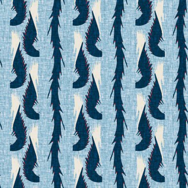 İndigo mavisi dikey kırık çizgiler, denizdeki pürüzsüz desen. Modern marin çizgili denizci baskısı. Klasik Nantucket kumaş tarzı. Yaz deniz dekoru. Hazırsı erkeksi moda baskısı.