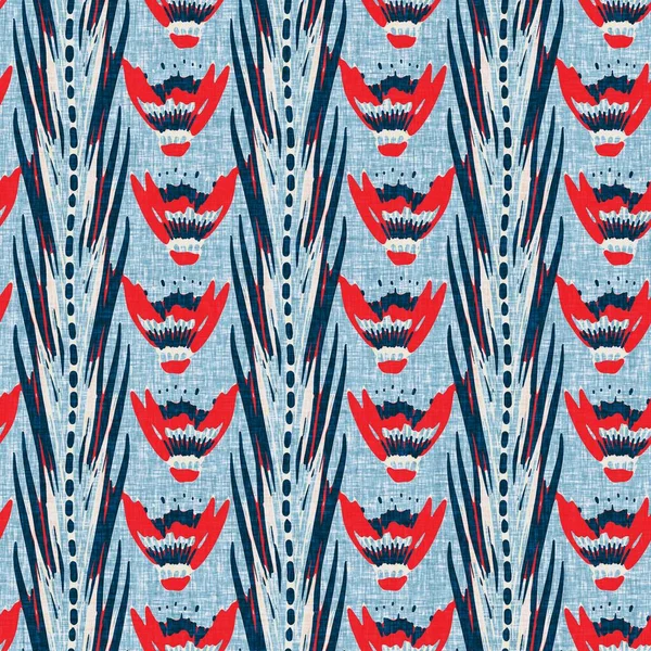 Indigo azul rayas rotas verticales patrón náutico sin costura. Moderno estampado marinero de rayas de línea marin. Estilo textil clásico de tela de nantucket. Decoración marítima de verano. impresión de moda masculina Preppy — Foto de Stock