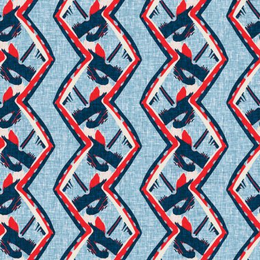 İndigo mavisi dikey kırık çizgiler, denizdeki pürüzsüz desen. Modern marin çizgili denizci baskısı. Klasik Nantucket kumaş tarzı. Yaz deniz dekoru. Hazırsı erkeksi moda baskısı.