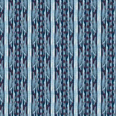 İndigo mavisi dikey kırık çizgiler, denizdeki pürüzsüz desen. Modern marin çizgili denizci baskısı. Klasik Nantucket kumaş tarzı. Yaz deniz dekoru. Hazırsı erkeksi moda baskısı.