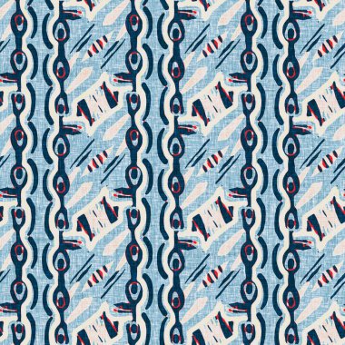 İndigo mavisi dikey kırık çizgiler, denizdeki pürüzsüz desen. Modern marin çizgili denizci baskısı. Klasik Nantucket kumaş tarzı. Yaz deniz dekoru. Hazırsı erkeksi moda baskısı.