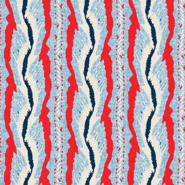 İndigo mavisi dikey kırık çizgiler, denizdeki pürüzsüz desen. Modern marin çizgili denizci baskısı. Klasik Nantucket kumaş tarzı. Yaz deniz dekoru. Hazırsı erkeksi moda baskısı.