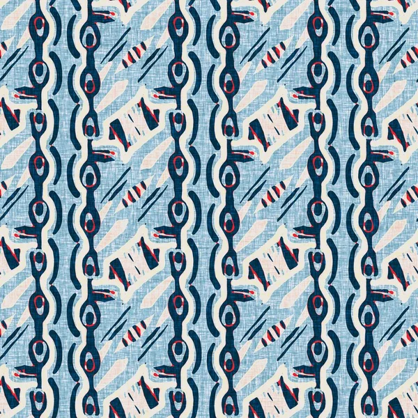 İndigo mavisi dikey kırık çizgiler, denizdeki pürüzsüz desen. Modern marin çizgili denizci baskısı. Klasik Nantucket kumaş tarzı. Yaz deniz dekoru. Hazırsı erkeksi moda baskısı.