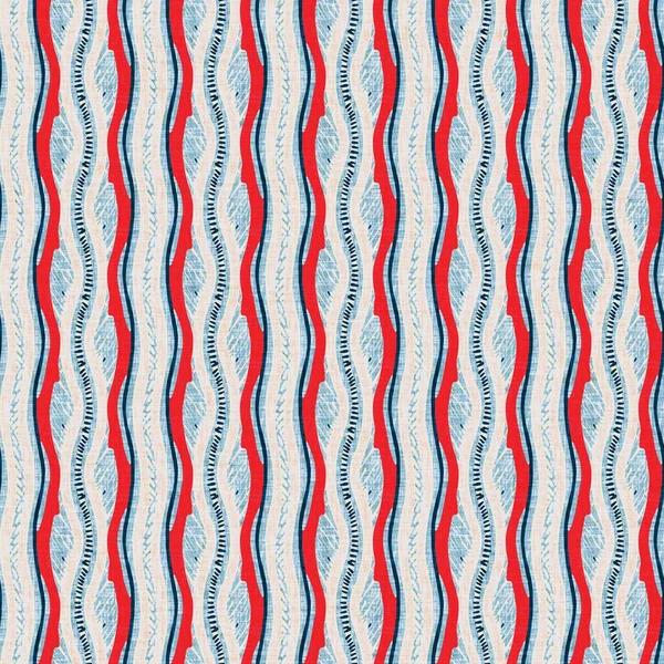 İndigo mavisi dikey kırık çizgiler, denizdeki pürüzsüz desen. Modern marin çizgili denizci baskısı. Klasik Nantucket kumaş tarzı. Yaz deniz dekoru. Hazırsı erkeksi moda baskısı.