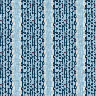 İndigo mavisi dikey kırık çizgiler, denizdeki pürüzsüz desen. Modern marin çizgili denizci baskısı. Klasik Nantucket kumaş tarzı. Yaz deniz dekoru. Hazırsı erkeksi moda baskısı.