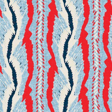 İndigo mavisi dikey kırık çizgiler, denizdeki pürüzsüz desen. Modern marin çizgili denizci baskısı. Klasik Nantucket kumaş tarzı. Yaz deniz dekoru. Hazırsı erkeksi moda baskısı.