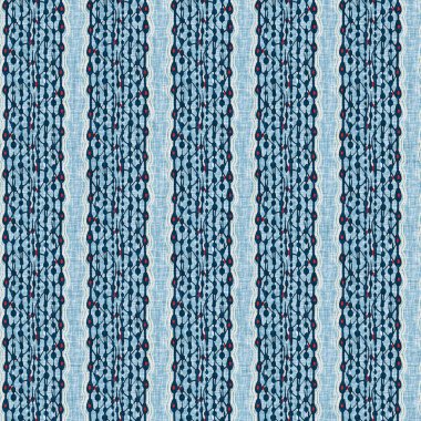 İndigo mavisi dikey kırık çizgiler, denizdeki pürüzsüz desen. Modern marin çizgili denizci baskısı. Klasik Nantucket kumaş tarzı. Yaz deniz dekoru. Hazırsı erkeksi moda baskısı.