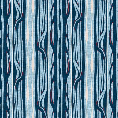 İndigo mavisi dikey kırık çizgiler, denizdeki pürüzsüz desen. Modern marin çizgili denizci baskısı. Klasik Nantucket kumaş tarzı. Yaz deniz dekoru. Hazırsı erkeksi moda baskısı.