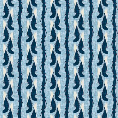 İndigo mavisi dikey kırık çizgiler, denizdeki pürüzsüz desen. Modern marin çizgili denizci baskısı. Klasik Nantucket kumaş tarzı. Yaz deniz dekoru. Hazırsı erkeksi moda baskısı.