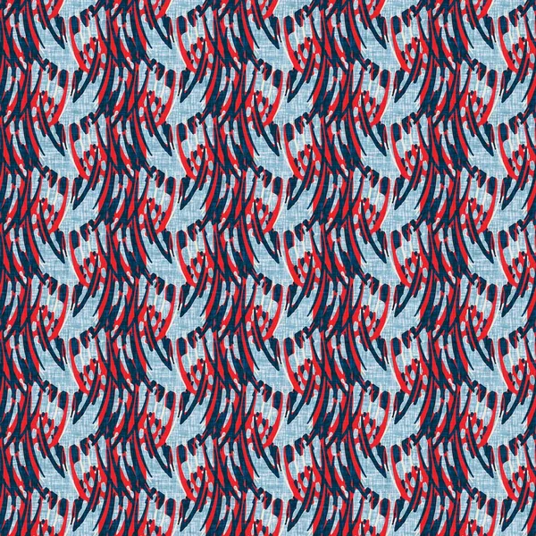 Ίντιγκο μπλε κάθετες σπασμένες λωρίδες ναυτική αδιάλειπτη μοτίβο. Σύγχρονη marin γραμμή ριγέ ναυτική εκτύπωση. Κλασσικό υφασμάτινο ναντάκετ στυλ. Καλοκαιρινή διακόσμηση. Preppy αρρενωπό σχέδιο μόδας — Φωτογραφία Αρχείου