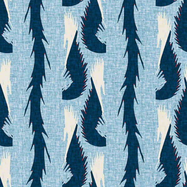 Indigo azul rayas rotas verticales patrón náutico sin costura. Moderno estampado marinero de rayas de línea marin. Estilo textil clásico de tela de nantucket. Decoración marítima de verano. impresión de moda masculina Preppy — Foto de Stock