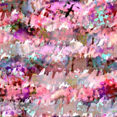 Dağınık yaz kravatlı batik plaj desenli. Kusursuz renkli lekeli uzay boyalı efekt modayı. Yumuşak döşenmiş arka plan yıkanmış. 