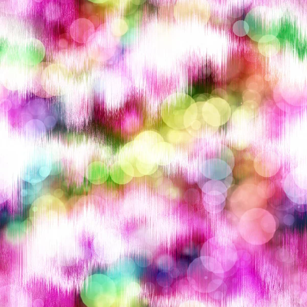 Seamless seventies tie dye bokeh texture. Hippie summer repeat background with ink dyed effect. — Stock Photo, Image