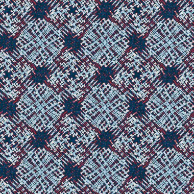 İndigo mavisi noktalı şebeke, denizdeki kusursuz şablonu kontrol et. Modern düzensiz deniz çizgisi geometrik denizci baskısı. Klasik Nantucket kumaş tarzı. Yaz deniz dekoru. Erkeksi moda baskısı