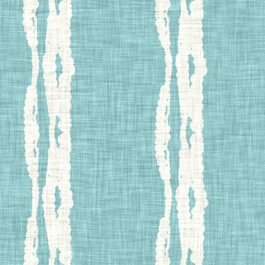 Ege deniz mavisi çizgili desenli keten desenli arka plan. Yazlık yaşam tarzı ev dekorasyonu efekti. Deniz yeşili yıkama grunge dalga çizgisi bulanık. Dekoratif tekstil dikişsiz desen