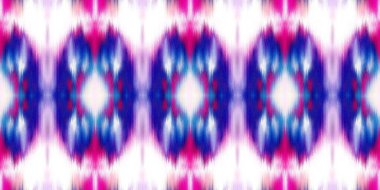 Geometrik yazlık ombre kravat boyalı batik şerit sınır deseni. Kusursuz Shibori alanı çizgili moda süslemesi. Boho Sahili 'nden atılmış, kurdele takmış, sonu gelmeyen bir bant..