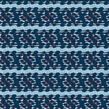 İndigo mavisi yatay kırık çizgili, denizdeki pürüzsüz desen. Modern deniz hattı çizgili denizci baskısı. Klasik Nantucket kumaş tarzı. Yaz deniz dekoru. Hazırsı erkeksi moda baskısı.